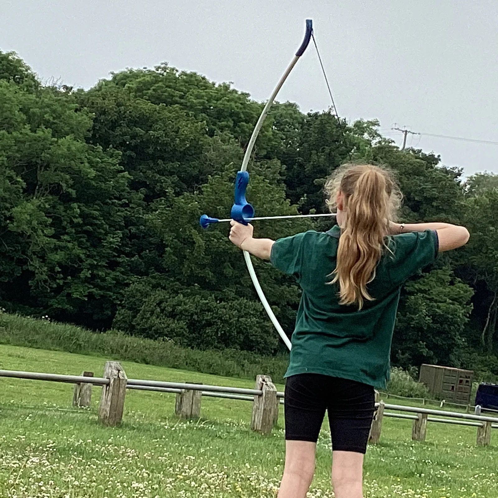 An outdoor archery activity